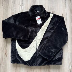 Nike Faux Fur Swoosh Jacket